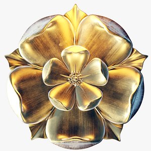 tudor rose gold 3D