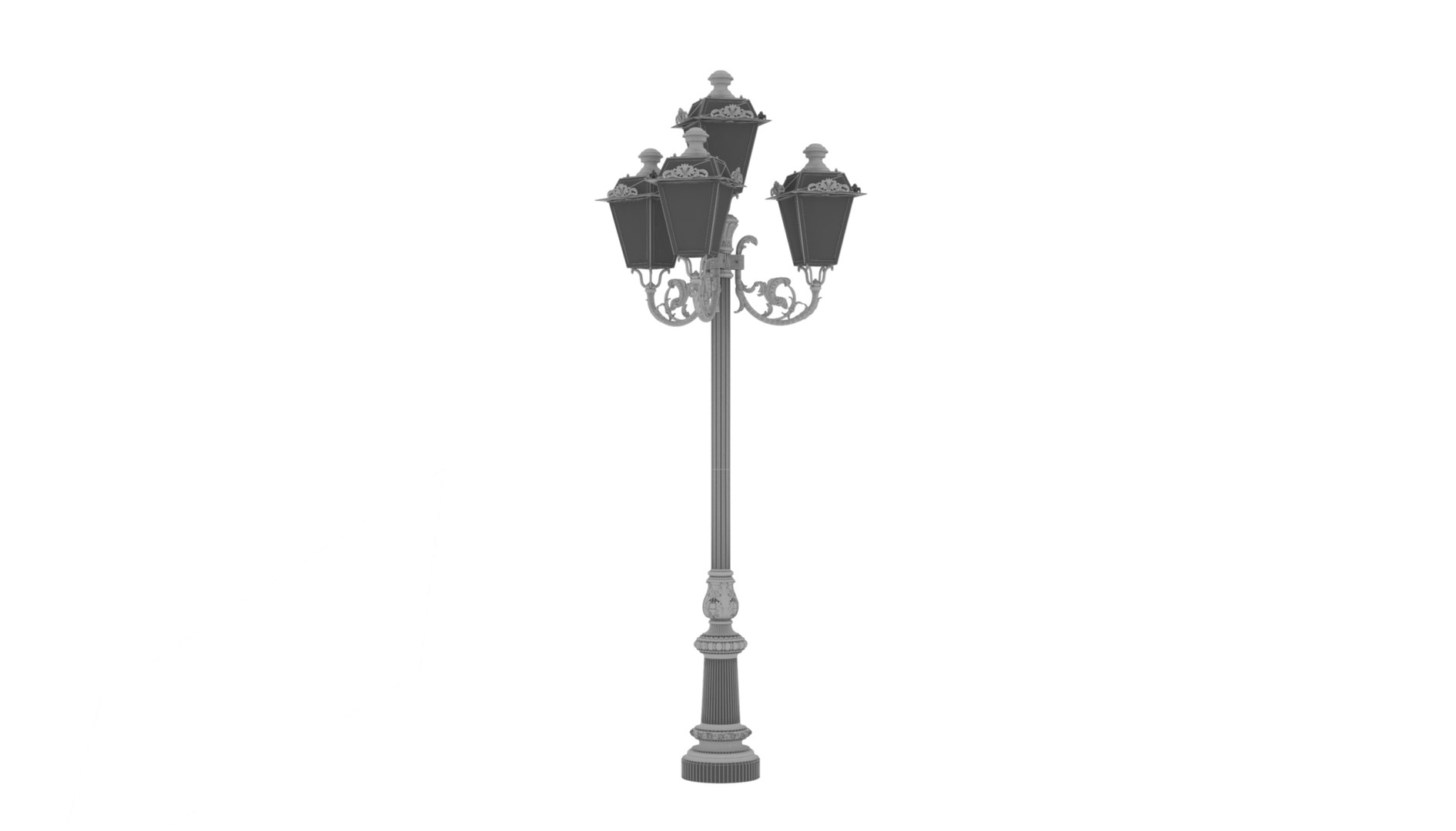 Decorative Lighting Pole 01 Model - TurboSquid 1917093