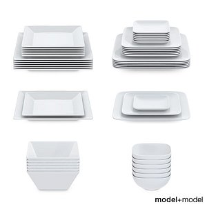 3d plates square sets