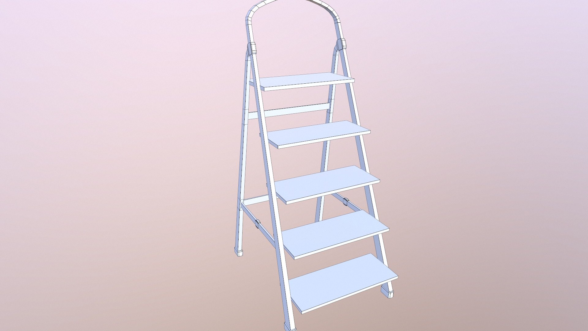 Folding Ladder Model - TurboSquid 2291851