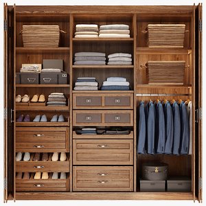 3D Wardrobe with things