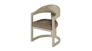 Custom Olive Goatskin Onassis Chairs in the Manner of Karl Springer 3D model