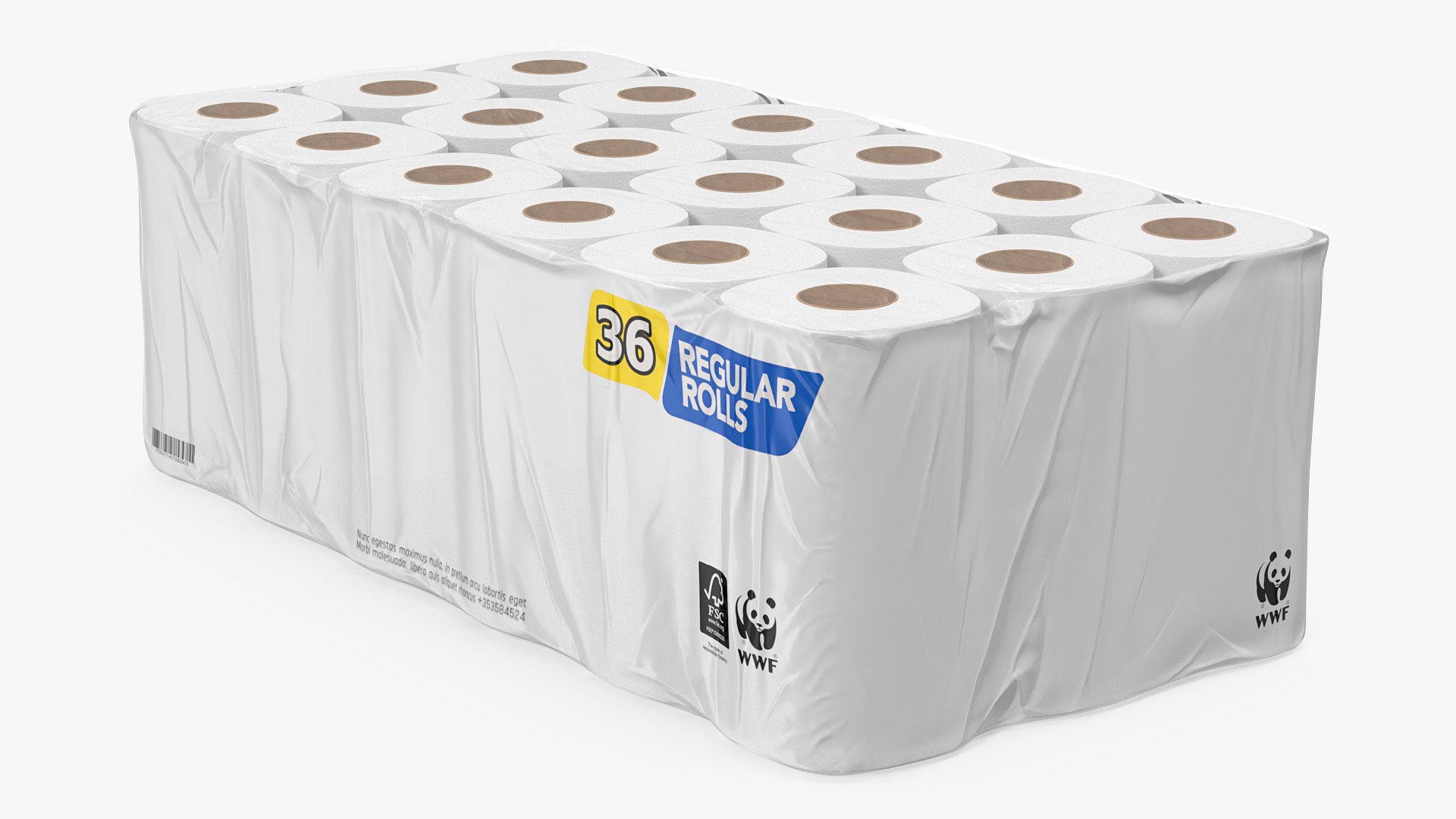 Toilet Paper Roll 36 Pack 3D model preview