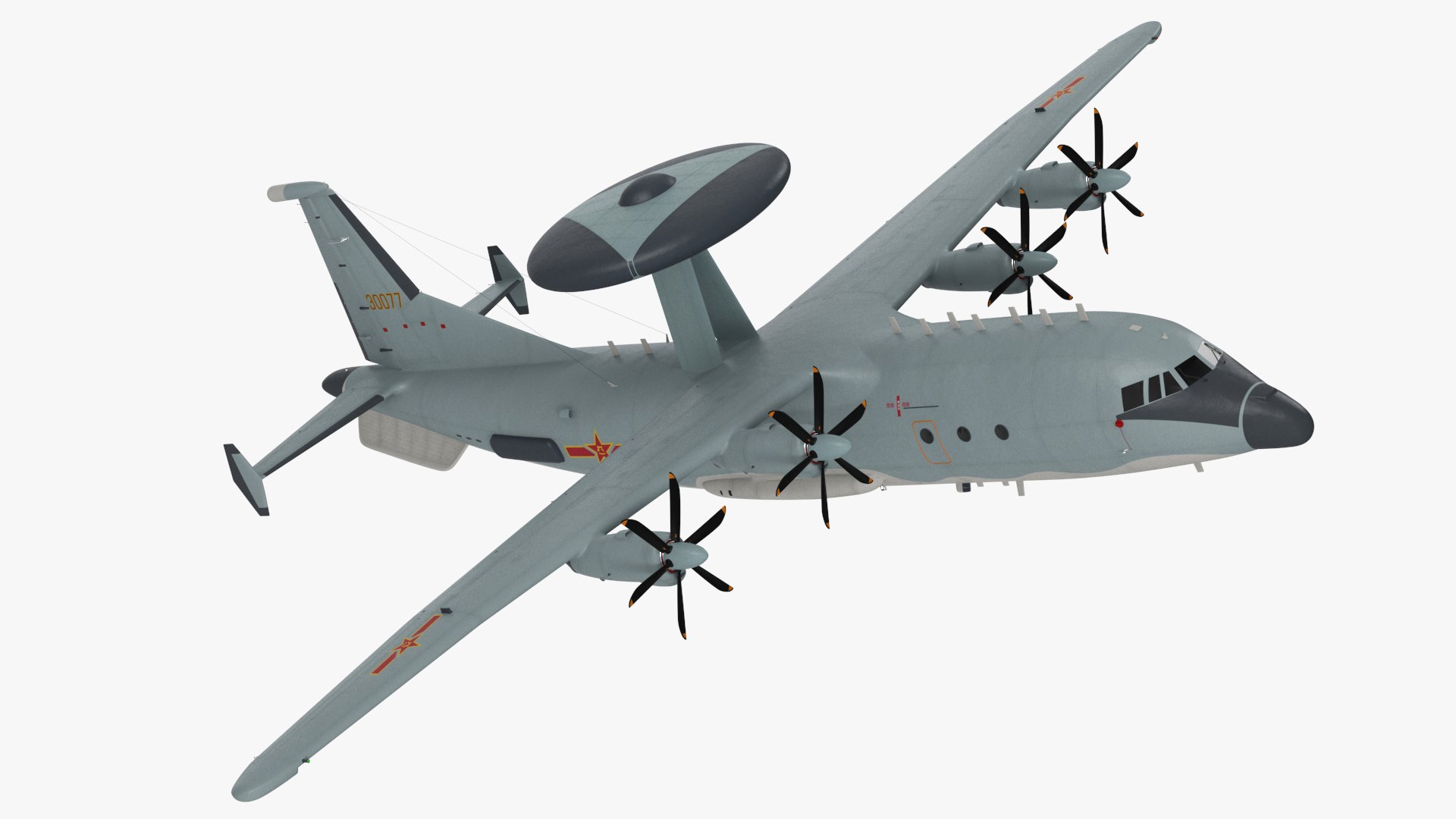 Shaanxi KJ-500 Rigged 3D model preview