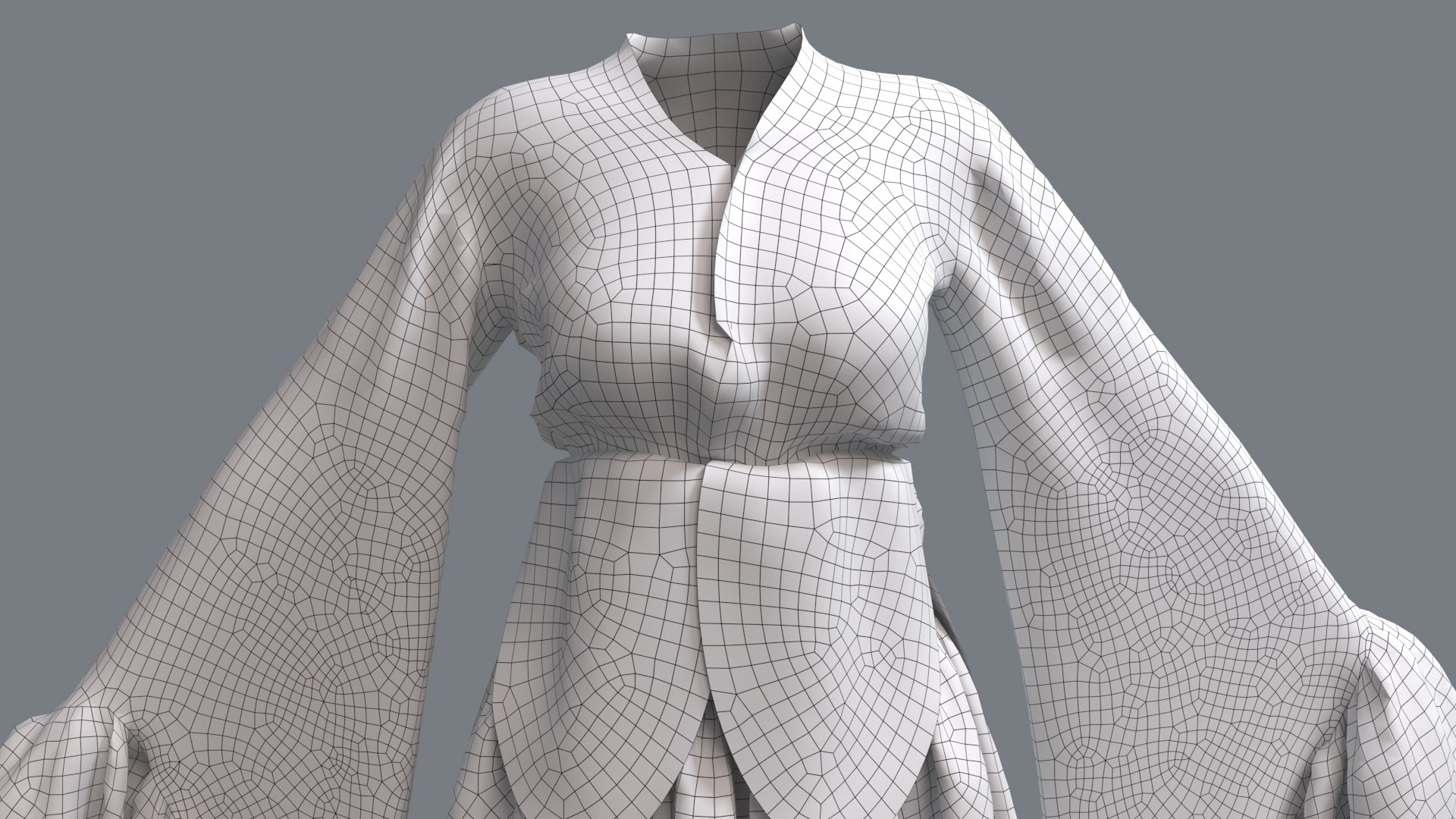 3D female kimono robe 001 - TurboSquid 1543224