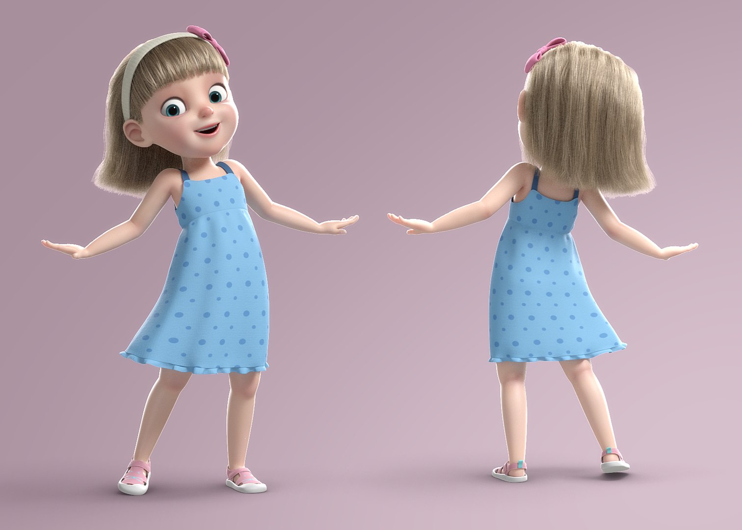 3d cartoon girl