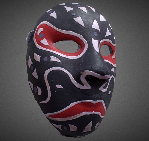 3D japanese mask model TurboSquid 1214172