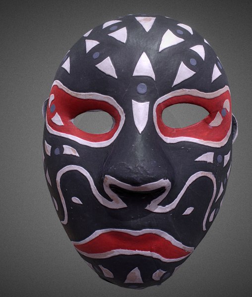 3D japanese mask model TurboSquid 1214172