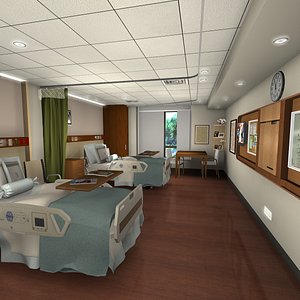 3d model hospital room