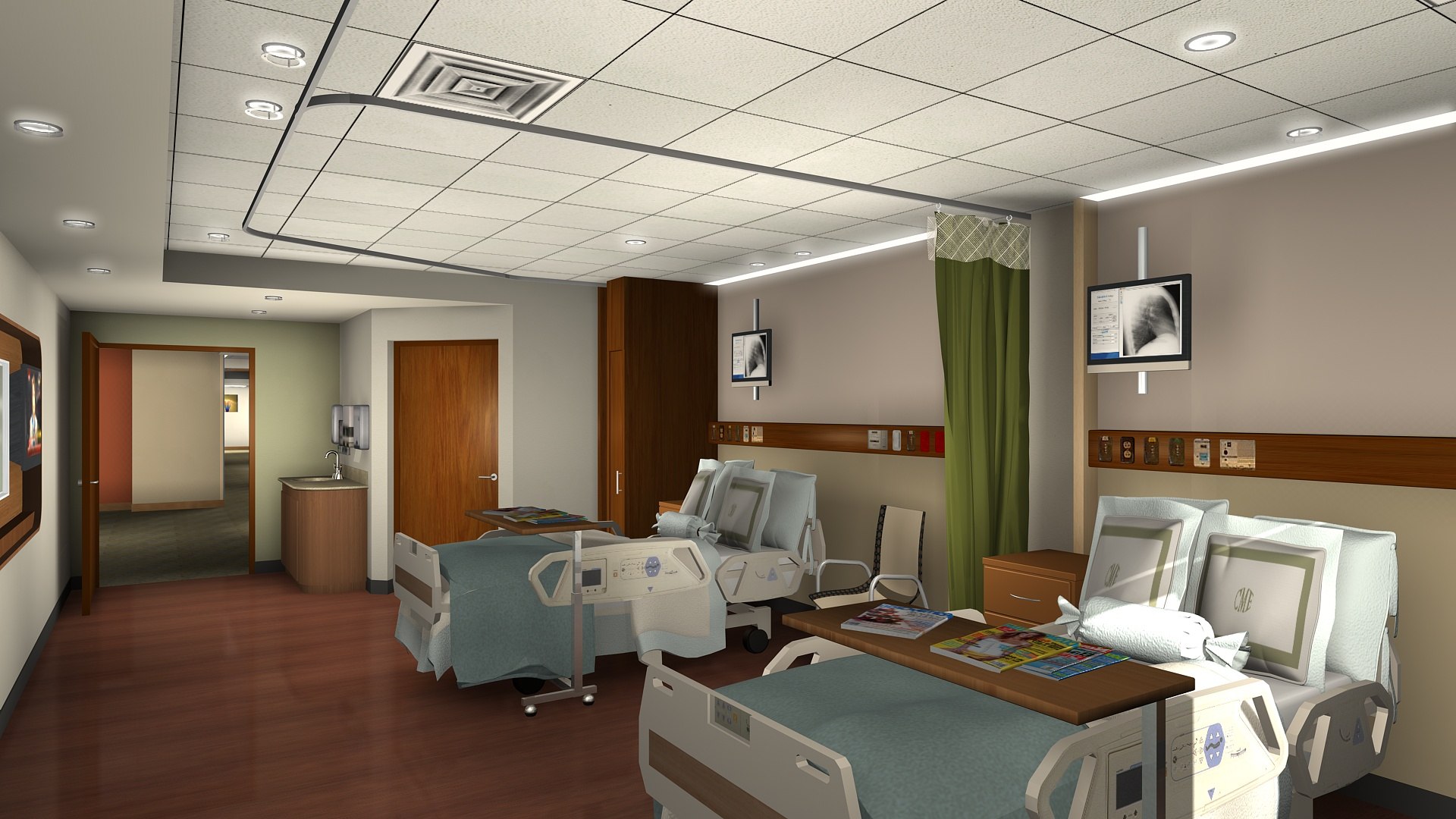 3d model hospital room