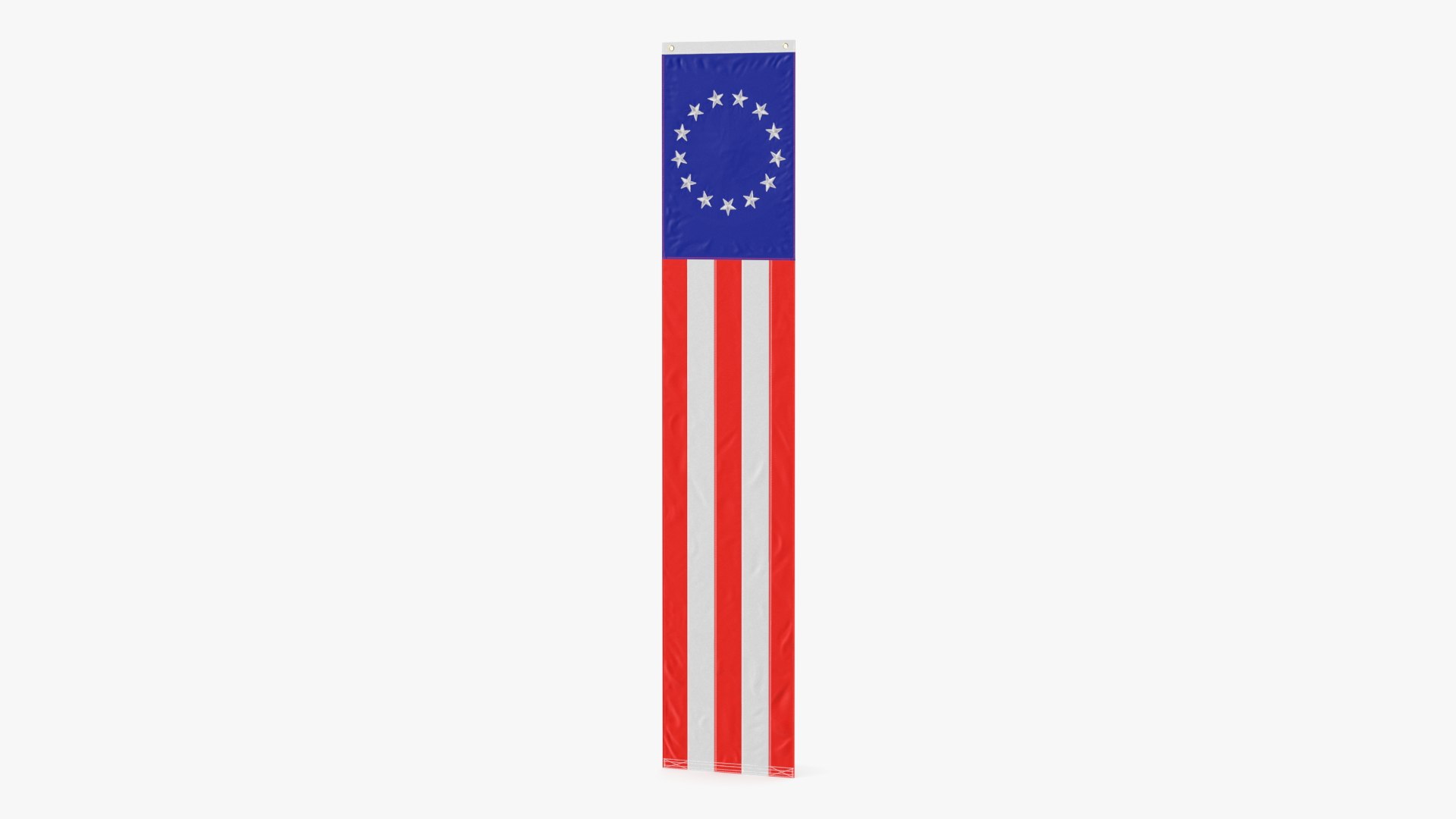 Pull Down Betsy Ross US Flag 3D model preview