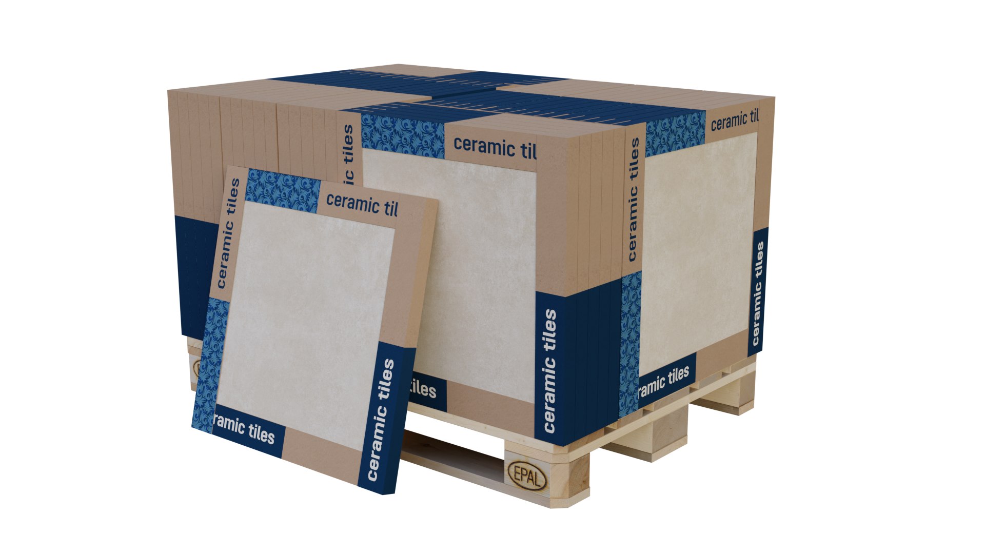 3D Pallet With Tiles - TurboSquid 2304030