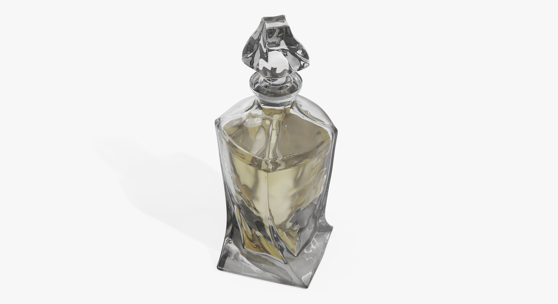 Vintage Crystal Decanter White Wine 3D model preview