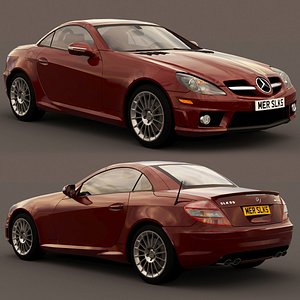 3D mercedes benz SLK 55 AMG 2010