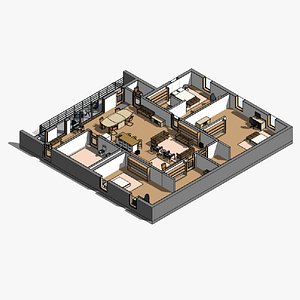 3D model Coliving - Revit model