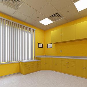 3D Empty Pediatric Medical Office