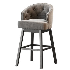 Westman Contemporary Tufted Swivel Barstools 3D model