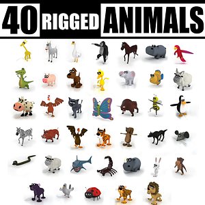 40 RIGGED ANIMALS COLLECTION