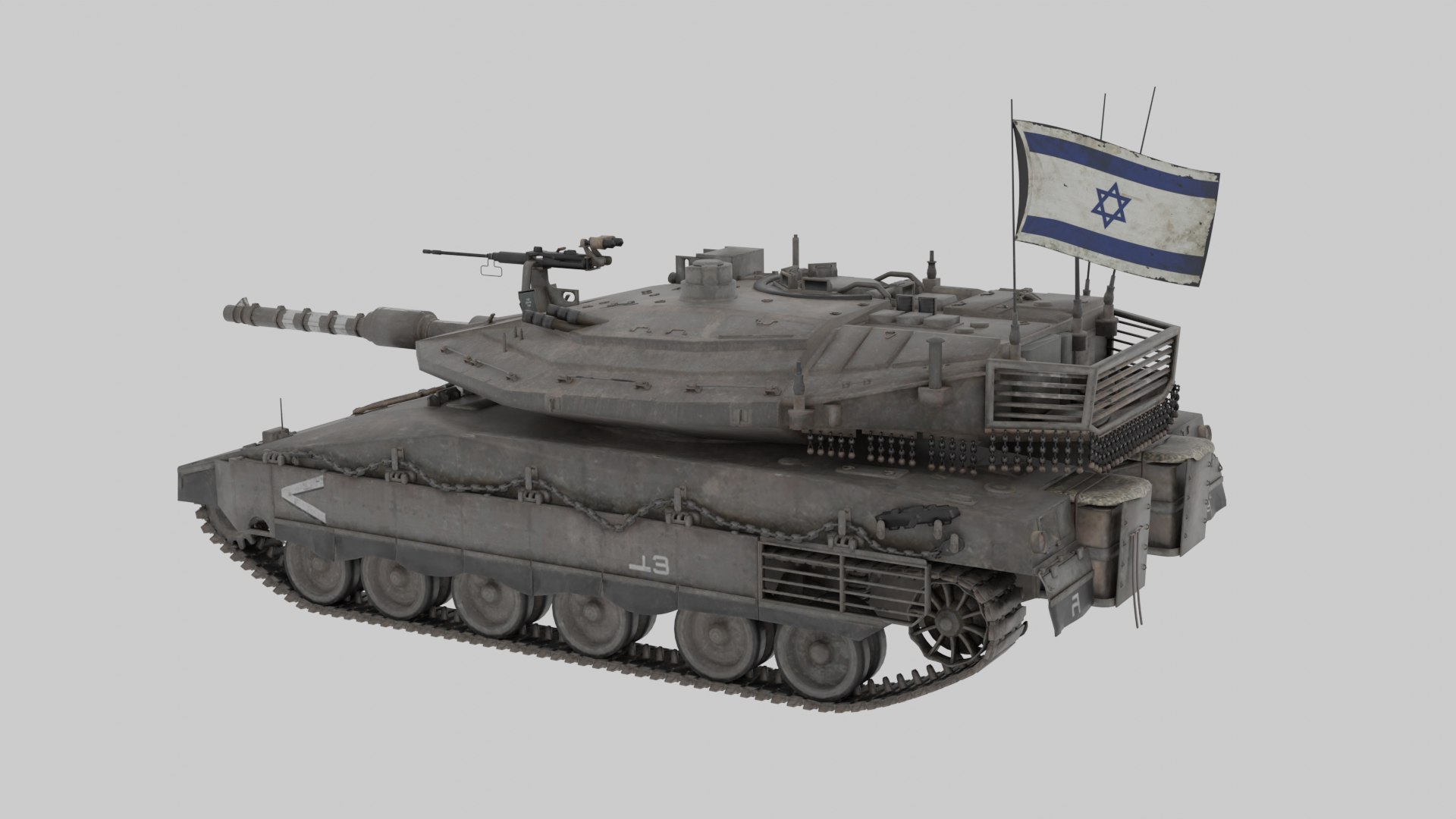 3D Model Israel Defense Force Merkava Battle Tank - TurboSquid 1925261
