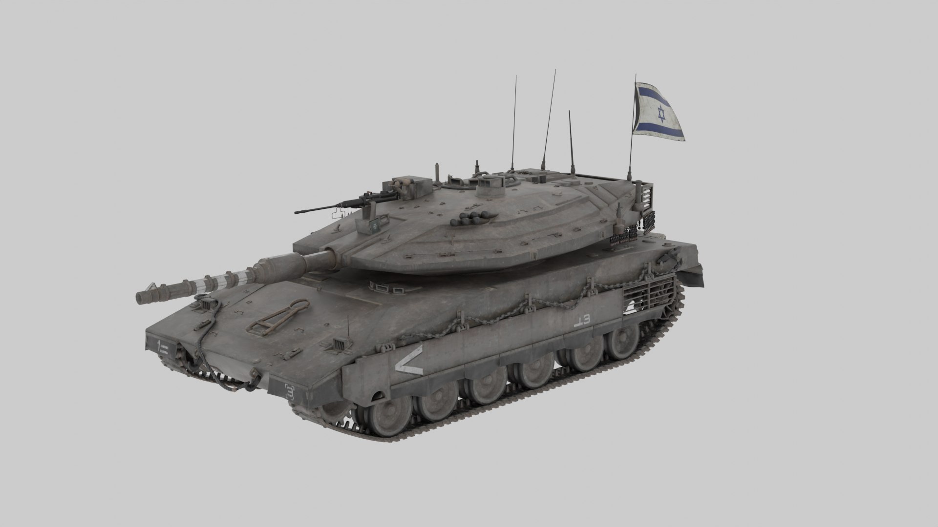 3D Model Israel Defense Force Merkava Battle Tank - TurboSquid 1925261