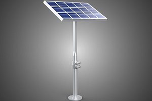 STAND MOUNTED FRAME POLE SOLAR CELL PANEL PV MODULE PHOTOVOLTAIC 3D model