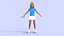 3D Tennis Player Cartoon Girl