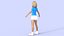 3D Tennis Player Cartoon Girl