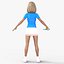 3D Tennis Player Cartoon Girl
