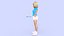 3D Tennis Player Cartoon Girl