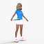 3D Tennis Player Cartoon Girl