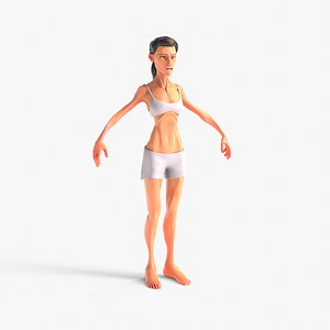 Stylized Human Female Thin