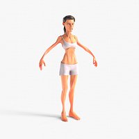 Stylized Human Female Thin