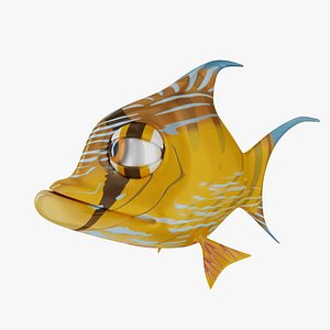 cartoon fish 3d model