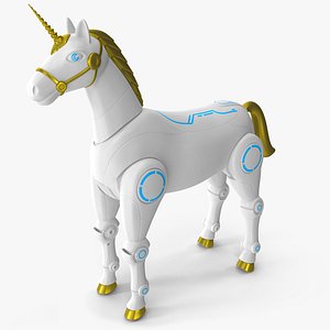 3D model Robot Unicorn Rigged for Cinema 4D