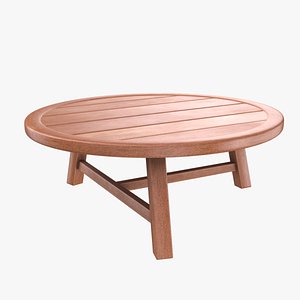 wooden coffee table(2) 3D model