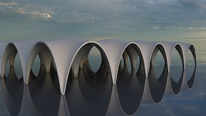 Arched Vaults Modular Pavilion-01 3D model