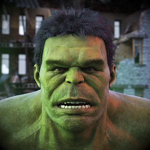 Hulk Thunderclap Fur Animated Rigged model