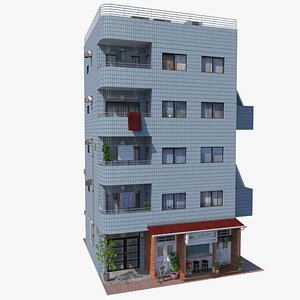 Japanese Blue Building - PBR Conversion