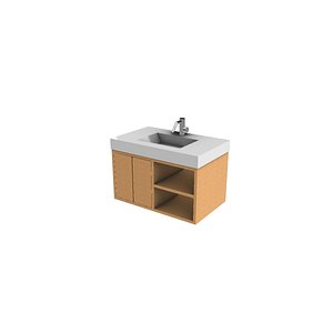 Floating Vanity Cabinet 3D model