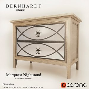 marquesa nightstand bernhardt 3d model