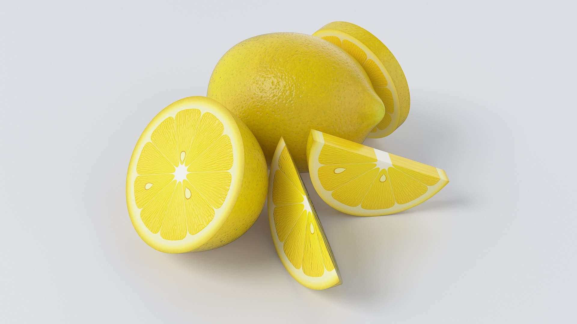 Cartoon Lemon Fruit 3D Model - TurboSquid 2089857