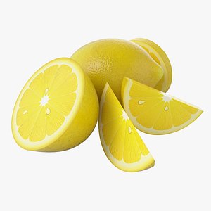 Cartoon Lemon Fruit 3D model