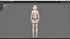 Roupas íntimas 0014 - Rigged - Unreal - Unity - Blender - Animado - Personagem feminina realista