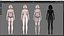 Roupas íntimas 0014 - Rigged - Unreal - Unity - Blender - Animado - Personagem feminina realista