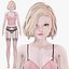 Roupas íntimas 0014 - Rigged - Unreal - Unity - Blender - Animado - Personagem feminina realista
