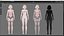 Roupas íntimas 0014 - Rigged - Unreal - Unity - Blender - Animado - Personagem feminina realista