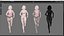 Roupas íntimas 0014 - Rigged - Unreal - Unity - Blender - Animado - Personagem feminina realista