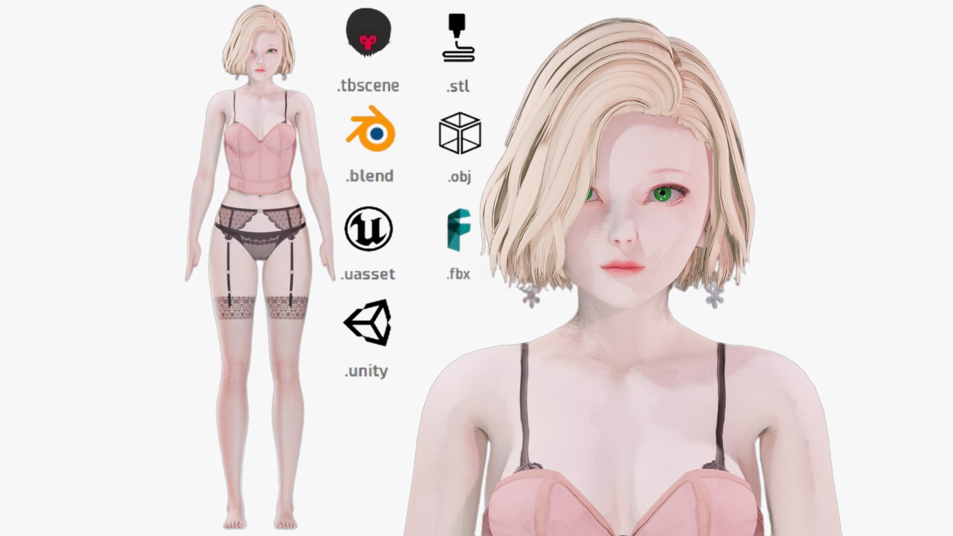 3D Lingerie clothes 0014 - Rigged -Unreal - Unity - Blender - Animated - Realistic Female Character model https://p.turbosquid.com/ts-thumb/7e/J9RQK0/vd/1c/png/1757113132/1920x1080/fit_q87/76face46a383ca30b7472125739bd8f13df174d8/1c.jpg