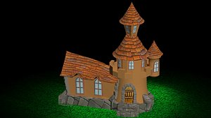 cartoon house 3D model