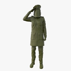 KSA Police Woman Saudi Arab Print 3D model